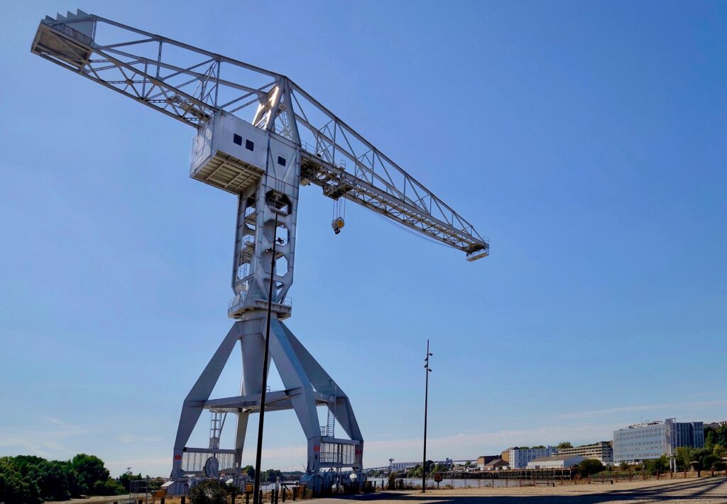 crane, nature, nantes, dock, sky, port